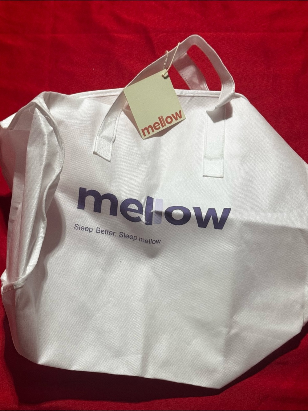 Mellow White Logo Tote Bag